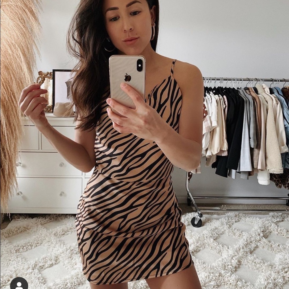 Tiger Print Slip Dress